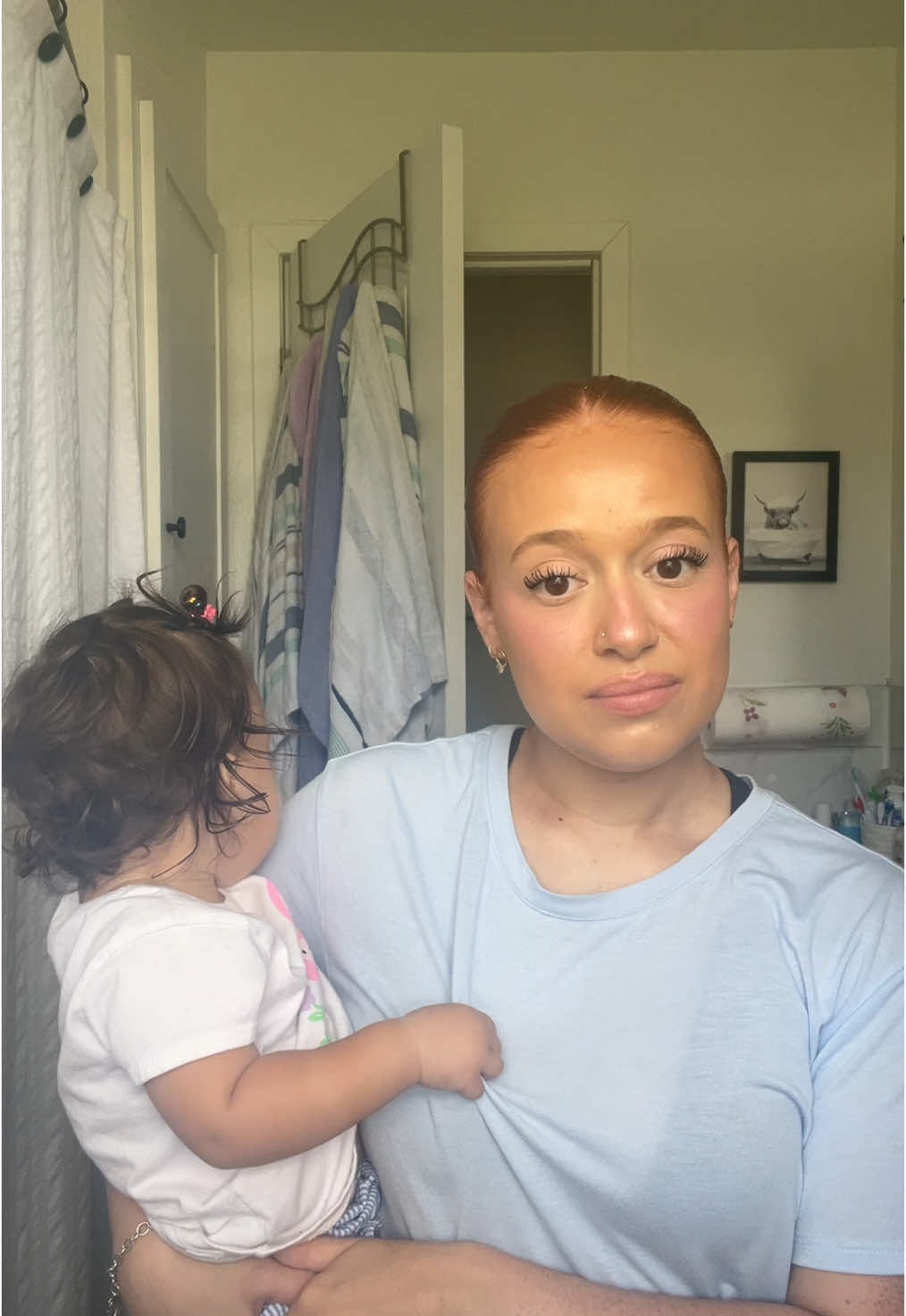 She was camera shy #fyp #momlife #trend 