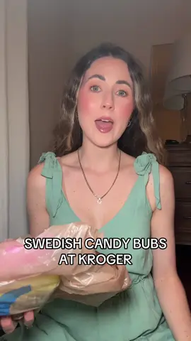 Taste test of bubs from Kroger! I like them but honestly the texture without the sour coating is wayyyy better #swedishcandy #bubscandy #kroger #tastetest 