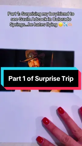 The prepwork!! Having him open a series of envelopes with clues! Had to be a surprise or I don’t think he’d get on the plane 😅 Life’s too short… take the trips!! Follow me and stay tuned for Part 2!!🤘🏼🖤 🌽 WI➡️CO🏔️ #gavinadcock #gavinadcockconcert #surprisetrip #relationshipgoals #fordamphitheater @GavinAdcockMusic 