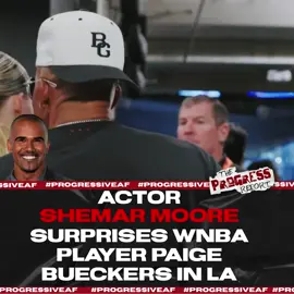 #ShemarMoore made a surprise appearance court side to watch #PaigeBueckers play as she had a big night in LA with a career high of 44 points 🏀 #TheProgressReport #TPRMediaGroup