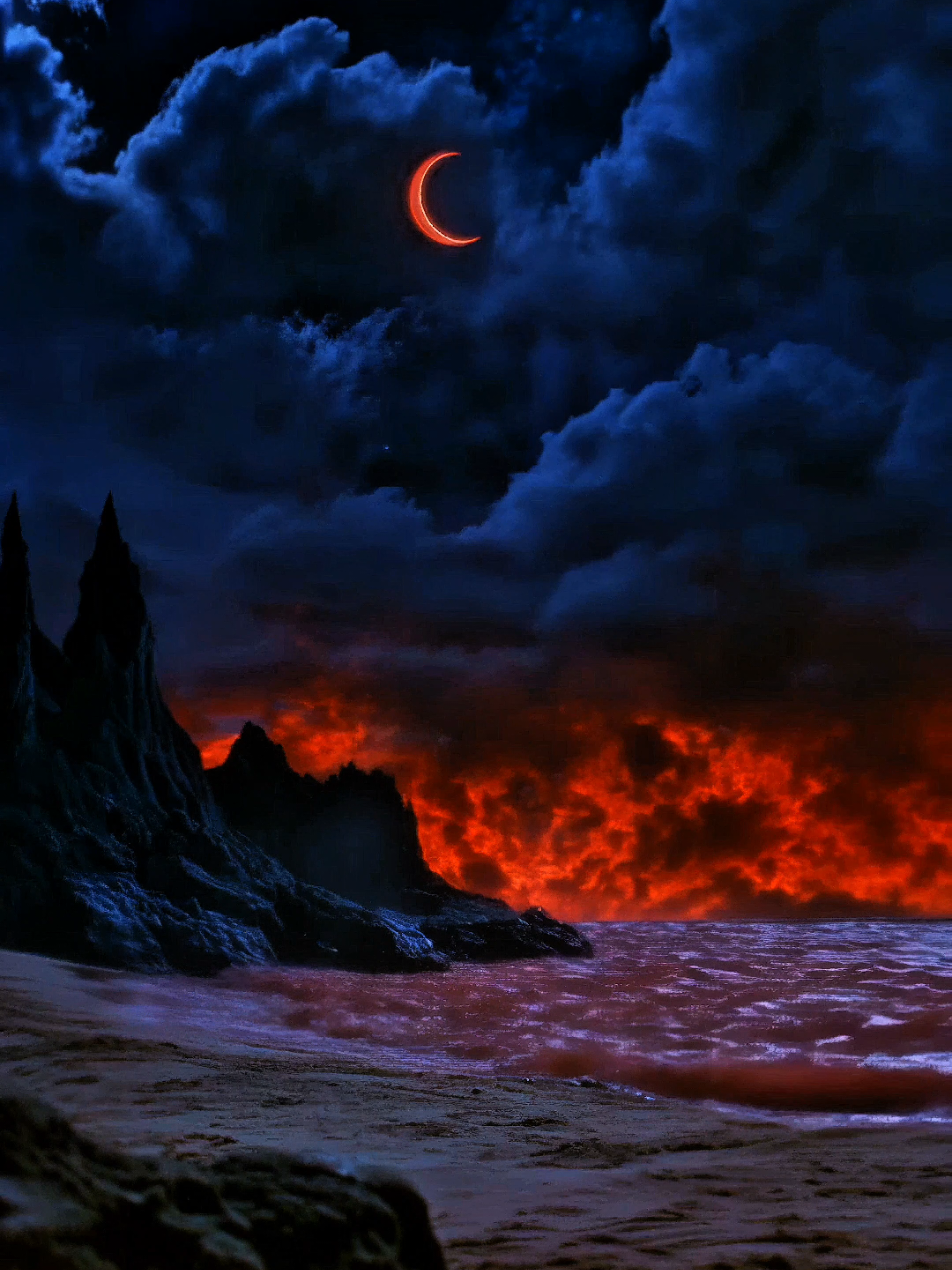 The Blood Moon Rises #darkfantasy #nostalgia #fyp #foryoupage #dreamcore 