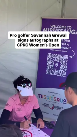 Professional golfer Savannah Grewal is in her hometown signing autographs at the Visit Mississauga tent. If you missed her today, catch her again at the CPKC Women’s Open, on until Aug. 24! ⛳️🏌🏻‍♀️ @visitmississauga @golfcanada #cpkcwomensopen