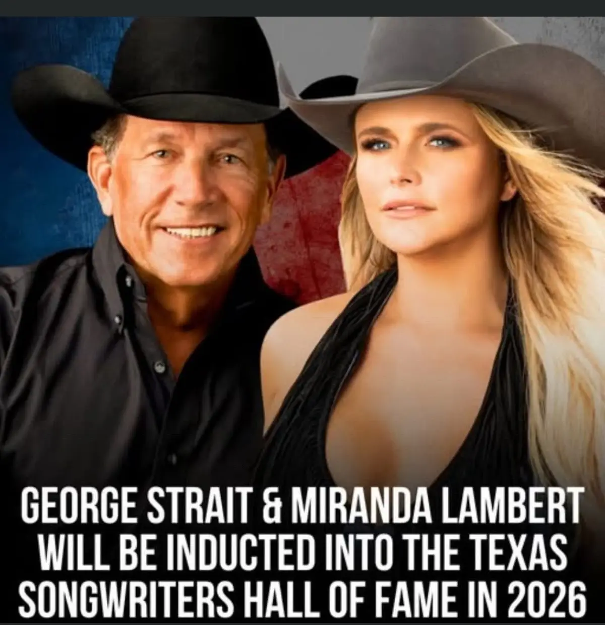Texas Songwriters Hall of Fame Announces 2026 Inductees Exciting news for country music fans! George Strait, Miranda Lambert, Don Cook, and Keith Gattis have been officially announced as the next inductees into the Texas Songwriters Hall of Fame, set to be honored early next year. This prestigious recognition celebrates the incredible contributions these artists and songwriters have made to country music. From George Strait’s timeless classics to Miranda Lambert’s fearless storytelling, and the songwriting mastery of Don Cook and Keith Gattis, the 2026 class represents the very best of Texas songwriting talent. The induction promises to be a memorable celebration of legacy, creativity, and the enduring power of a great song. Fans can look forward to seeing these legends honored for the songs that have shaped the heart and soul of country music. #georgestrait #countrymusic #kingofmusic  #mirandalambert 