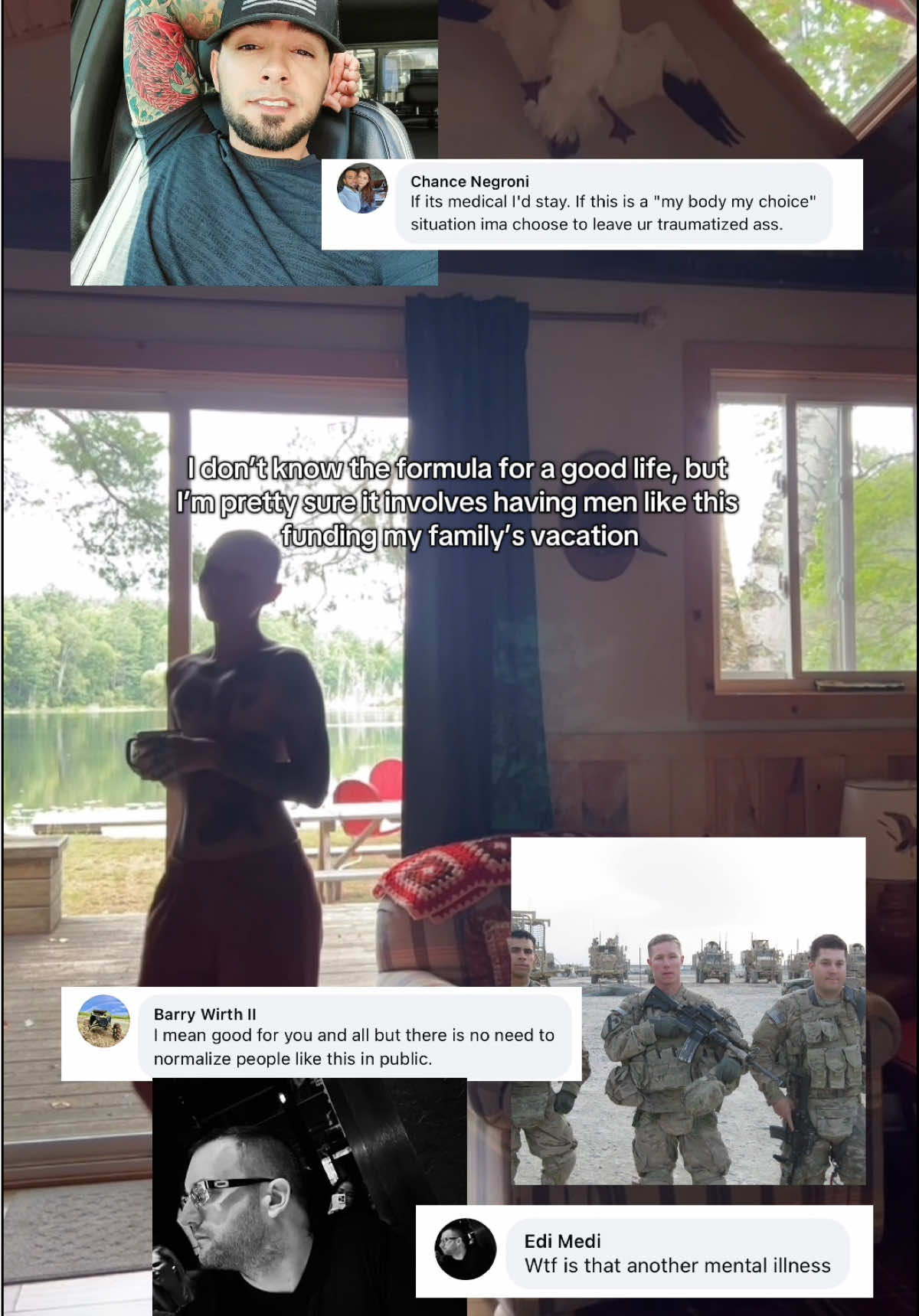 And suddenly… all of the online hate that I get feels like a gift 😅  But the real gratitude goes to everyone who supports me and sees all that I add to this social media world 🫂🙏❤️  #thanksforwatching #familyvacation #alopecia #brca1 #watchthis 