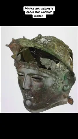 Masks and helmets from the ancient work #history #LearnOnTikTok #learnwithtiktok #artifact #ancient #ancienthistory #mask #creatorsearchinsights #creator 