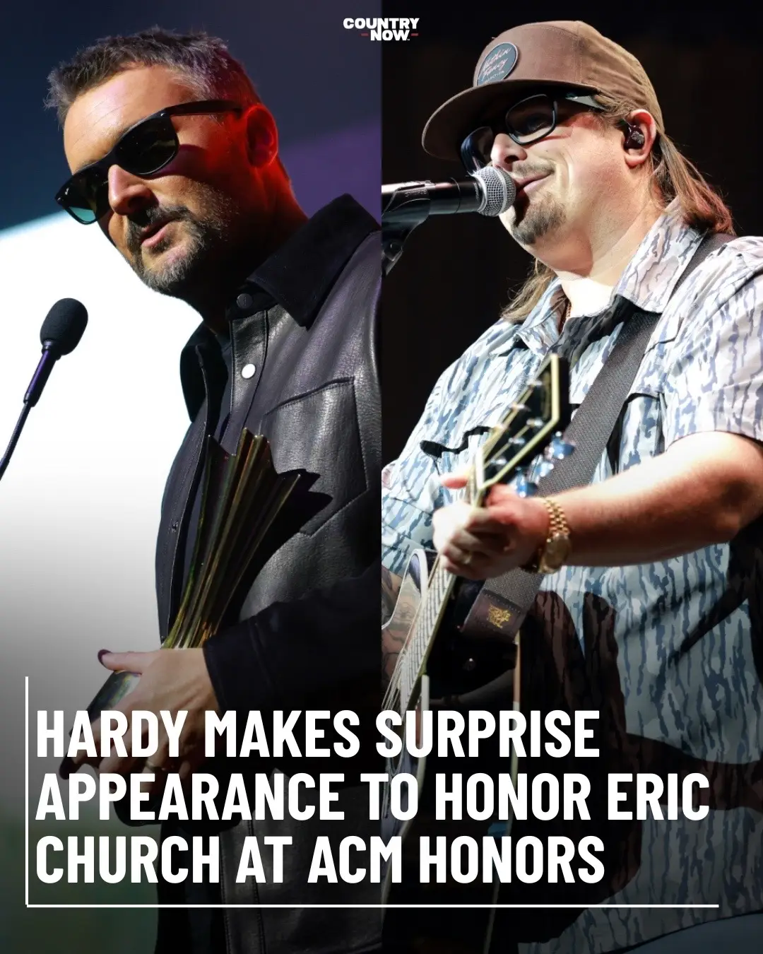 @HARDY surprised @Eric Church at the ACM Honors, leading to a heartfelt exchange of praise and reflections on their journeys in music🙌🎶@ACM Awards  #ericchurch #hardy #ACMHonors #nashville 📸: Getty for ACM