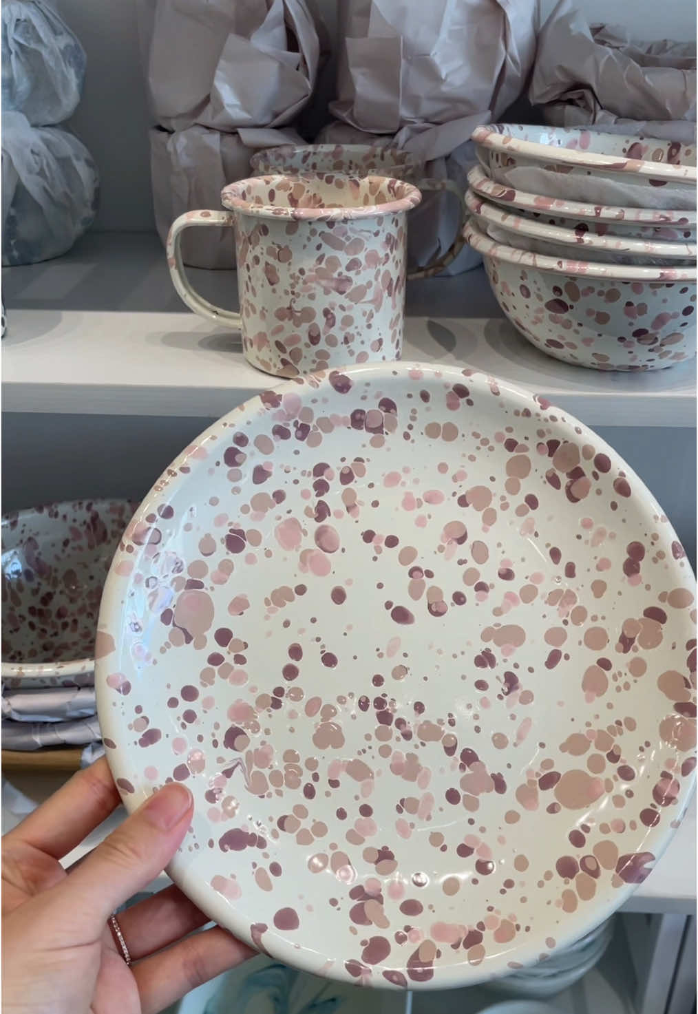 BACK IN STOCK! #crowcanyon #enamelware #tableware #desertrose #funstyshop #auroraontario #torontotiktok 