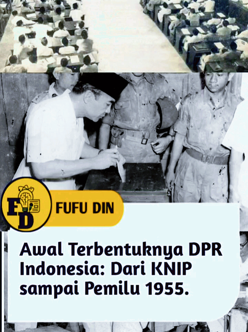 Sejarah mencatat, DPR Indonesia pertama kali dipilih rakyat melalui Pemilu 1955, setelah sebelumnya diwakili KNIP dan DPR Sementara #dpr #rakyat #reformasi #sejarah #demokrasi 