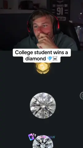 College student wins a diamond 💎☠️ #kickstreaming 