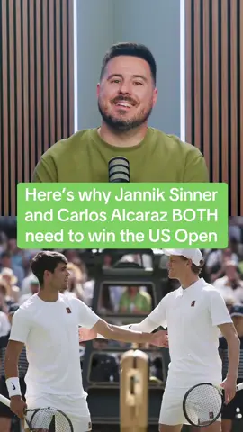 Two of tennis’s best are ready for another show in the U.S. 🎾 #carlosalcaraz #janniksinner #USOpen 