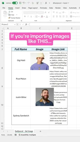 How to import images from URLs in Excel! #excel #spreadsheet #corporate 