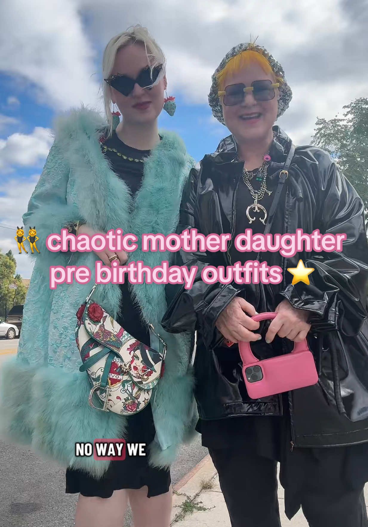 We’re back #maximalism #motherdaughter #outfits #vintagejewelry #fashion @Dollchunk @karenresta 