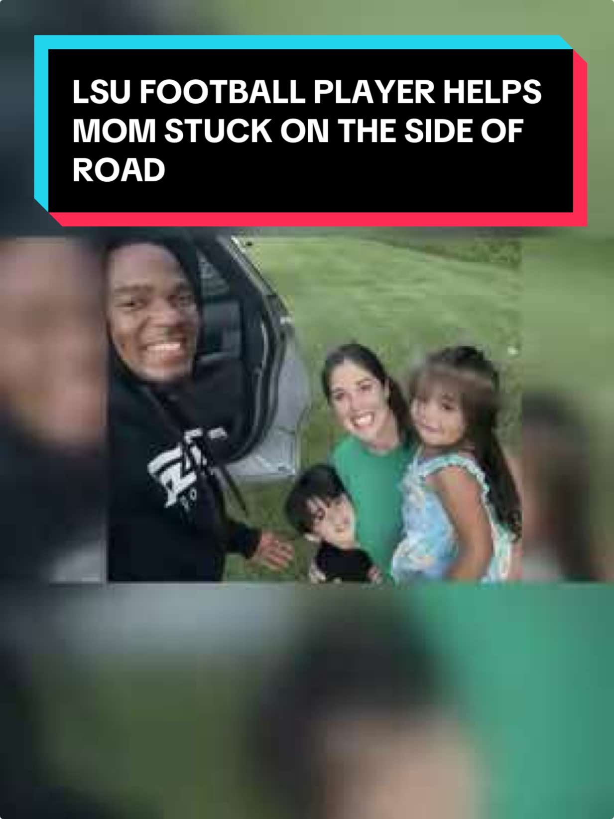LSU football player Tamarcus Cooley helped a mother stranded on the side of the road with her three children. “He said I was actually on the phone with my mom when I spotted you and I told my mom I had to stop to help because if it were her on the side of the road, that I would want somebody to stop and help her,