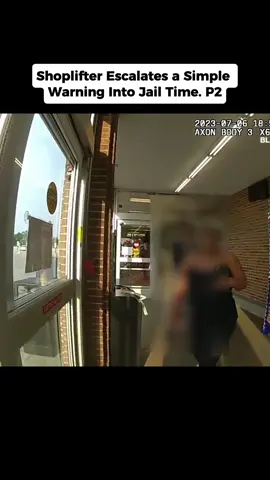 Shoplifter Escalates a Simple Warning Into Jail Time #fyp #usa #cops #police #bodycam 