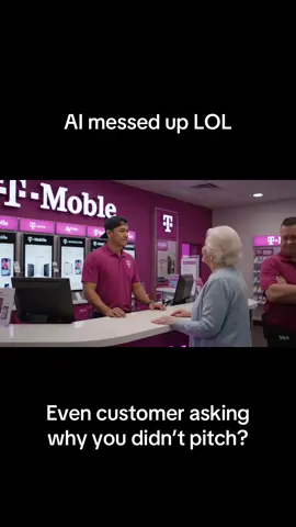 Ai doesn’t always get it right lol  #veo3 #googleveo3 #fyp #customerservice #retail #verizon #Tmobile #metrobytmobile #apple 