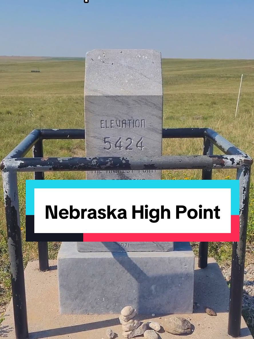 At 5,429 feet elevation, Nebraska's state high point, Panorama Point, doesn't look like much, but is actually the 20th highest state high point. A state's official high point is the place with the highest natural elevation. #nebraska #highpoint 