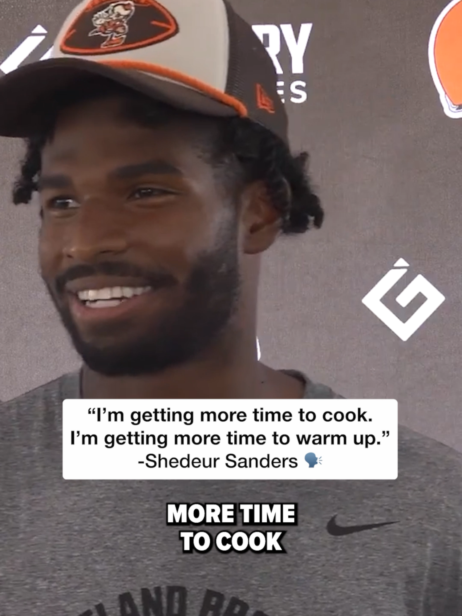 Shedeur is just marinating 🥩 (🎥: Browns) #shedeursanders #browns #nfl
