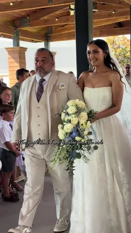 I had a lot of thoughts going through my head on our wedding day but as I walked down the aisle all the memories of our relationship came rushing back, little us would be so proud of us🩵 @Alex Warren @Kouvr  #wedding #Relationship #fyp #husbandwife #couples 