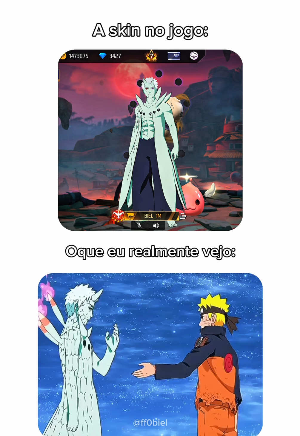 OBITO vs NARUTO #narutoshippuden #freefirebrasil #freefire #obito #fyp