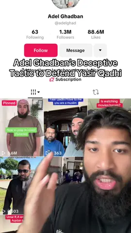 Beware of Adel Ghadhban and Yasir Qadhi and their call to misguidance #muslim #muslimtiktok #fyp 