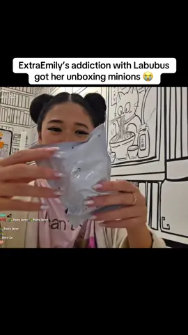 Emily unboxing minions now 😭 #extraemily #labubu #fyp #streamer #twitch 