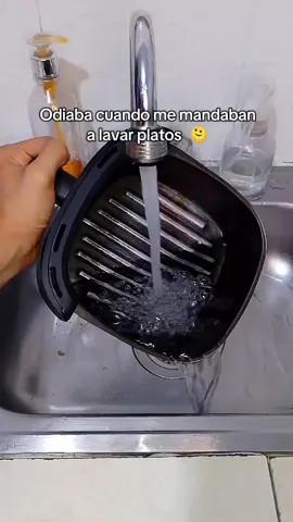 Yo empecé a lavar a los 6 años 😂 #lavaplatos #jabon #hogar #casa #platos lava tus platos y sartenes sucios sin rayar de forma rápida