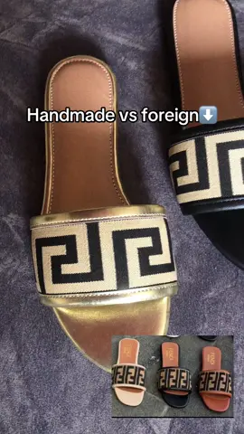 Wanne yafi kyau, handmade namu😎 koh foreign din su?😂😂 Ga lamba ta domin ayi oda 09033899314 #fyp #handmadeshoes #letthistrend #trendingsound 