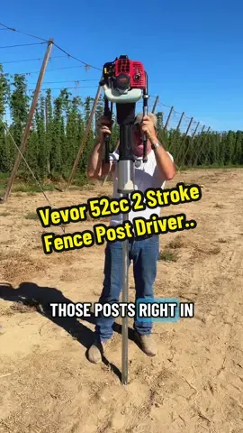Forget the hammer and back-breaking labor 💪. The Vevor 52cc Fence Post and piling driver makes quick work of fence, sign, and farm posts with raw power and precision. Built tough, portable, and ready for the ranch, jobsite, or backyard. #FarmStrong #BuiltForWork #ToolTok #FenceLife #TikTokShopLaborDaySale @Vevor_US 