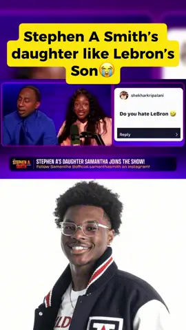 Stephen A Smith’s daughter says she had a crush on Bryce James. #stephenasmith #lebron #brycejames #espn 