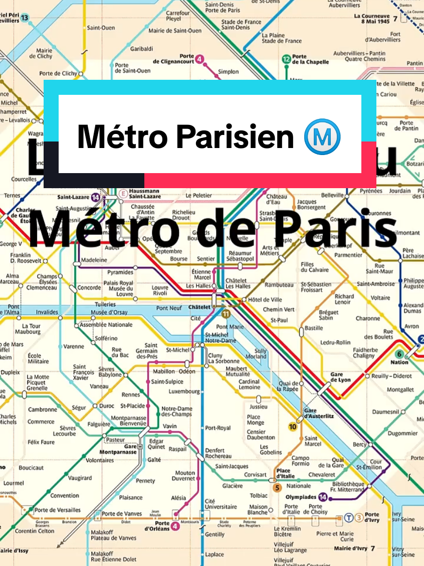 Parisian Metro from line1️⃣ to line1️⃣3️⃣ #paris #parisexplore #paris©® 