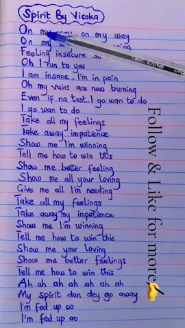 Spirit by Vicoka #musiclyrics #lyrics_songs #lyricsmusic #fyp #goviral