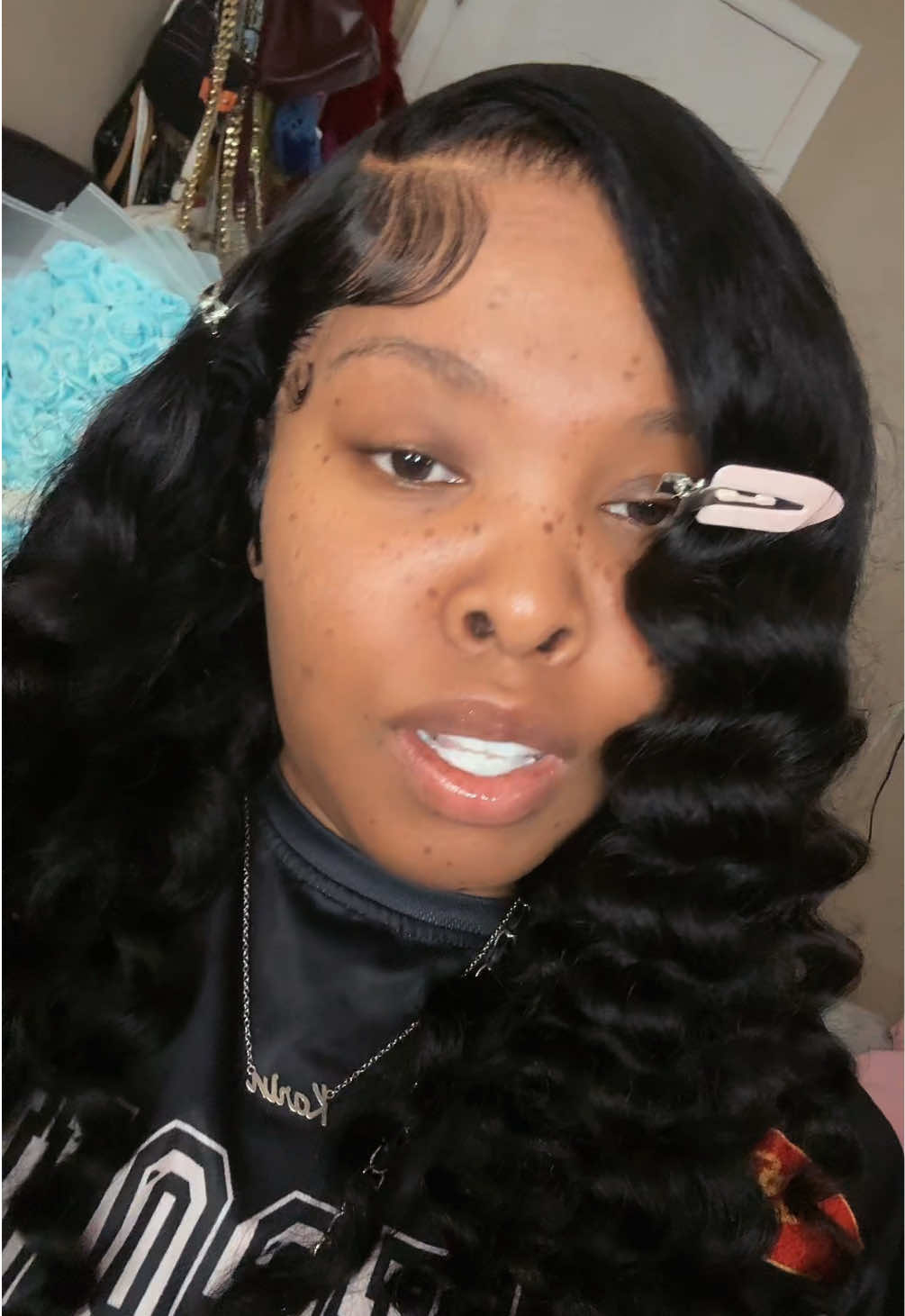 Eatin ❤️‍🔥💫 Bling Deep Wave Hair Wand Curled #tiktokshop #wigtok #deepwavewig #blinghairfashion #tiktokshopwigs 