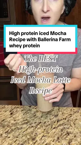 You can do this with any of the flavors. We tried it with the Maple Cinnamon yesterday & OMG it was delish!! #ballerinafarm #proteindrink #highprotein #coffeerecipe #icedcoffee 