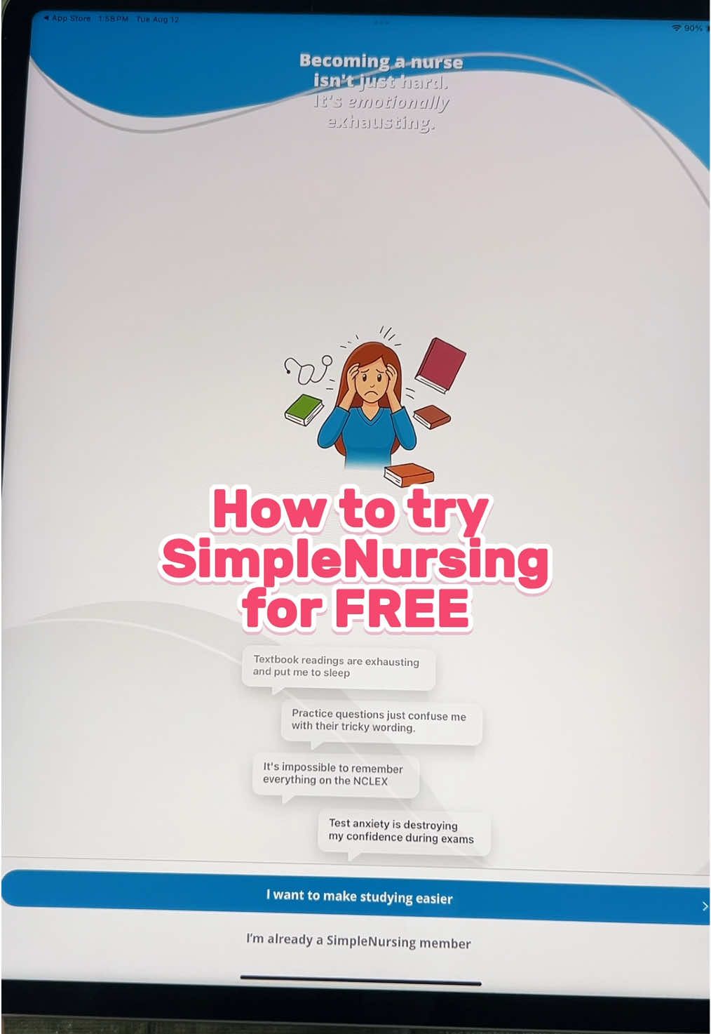 Did you know you can sign up for a free trial with us? Head to our bio & sign up online, or on our app & you’ll get exclusive access to study guides, full video lessons and more 🤝 . . . #nursingschool #nclex #nurse #nursingstudent 