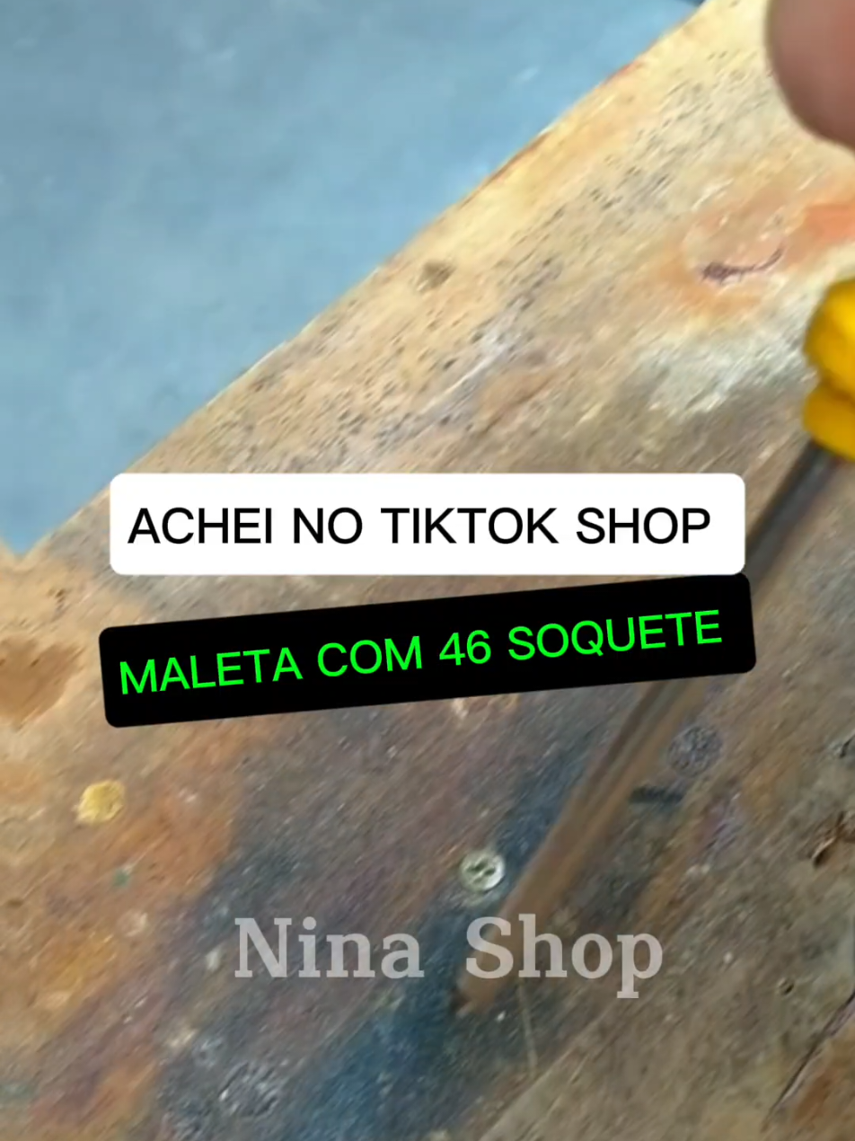 Achei no tiktokshop kit ferramenta xom 46 Soquetes #kitcompleto #kitferramenta #chaves #oficina #tiktokshop 
