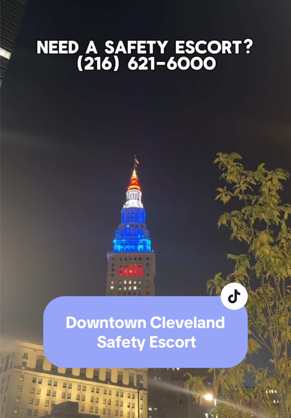 Call (216) 621-6000 from 7am-midnight any day of the week for a Downtown Cleveland Ambassador to help with: 1️⃣Safety escort: to any other location within downtown 2️⃣Car help: tire change, lockout, jumpstart  3️⃣Wellness Checks: support unsheltered population, or respond to escalated sidewalk behavior  The Downtown Ambassadors are with the organization Downtown Cleveland, Inc. @Downtown Cleveland 