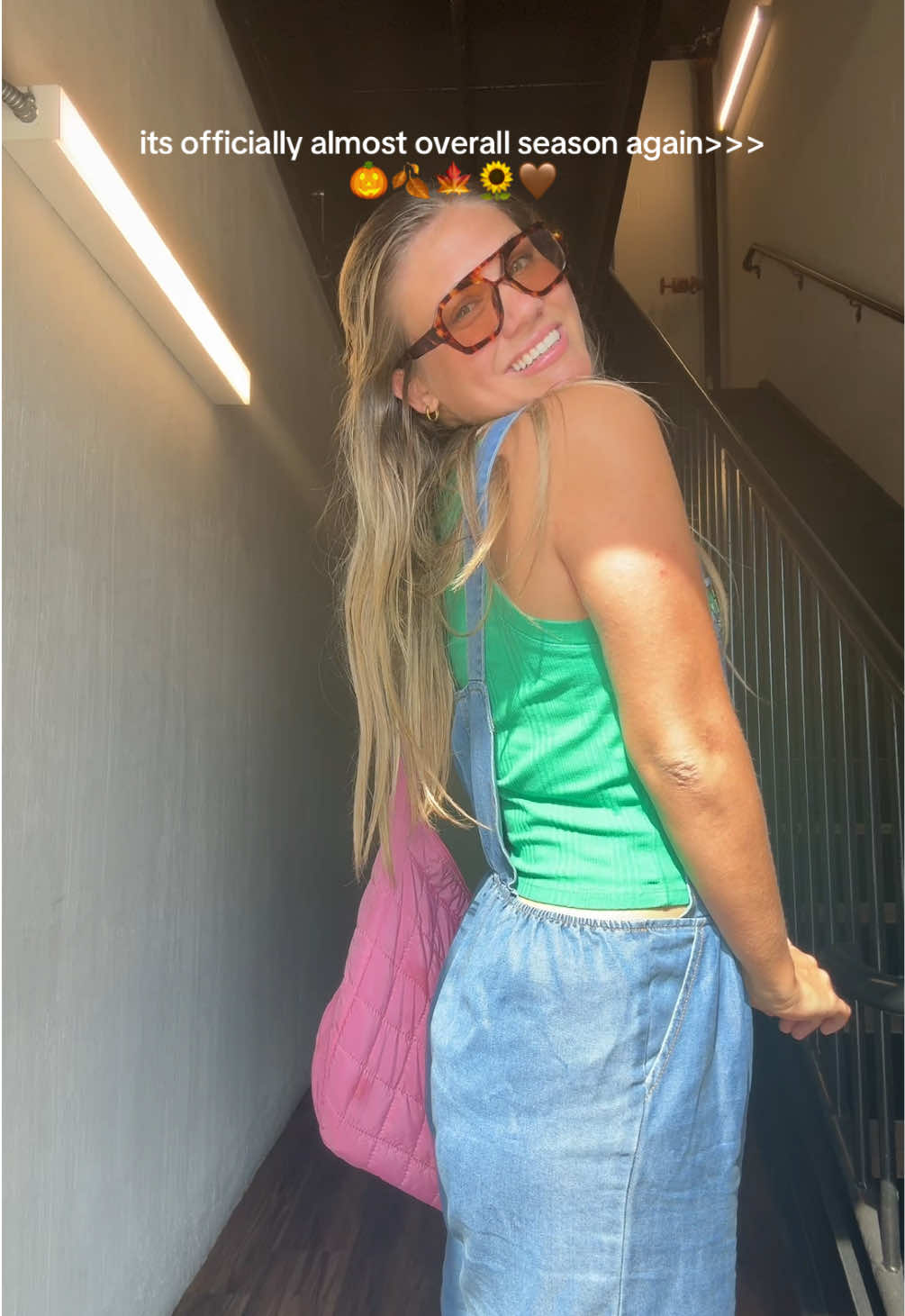 I'm not ready to say goodbye to summer, but I sure do love fall fashion 🎃 #overalls #denim #fallfashion #fallaesthetic #ttshop 