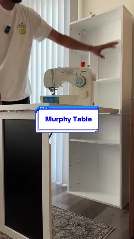 Pull out a table whenever you need for nails, sewing or work #murphytable #foldouttable #smalltable #smallspaceliving #TikTokShopCreatorPicks  