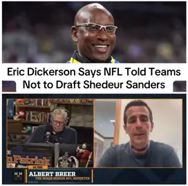 NFL Hall of Famer Eric Dickerson says league officials told teams not to draft Shedeur Sanders, claiming they wanted to make an “example” out of him. This shocking revelation raises serious questions about how the NFL treats young players entering the league. #ShedeurSanders #EricDickerson #NFLDraft #DeionSanders #NFL