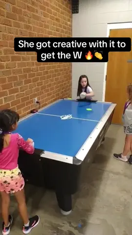 WHAT. A. GOAL. 🤯😱 (thecampadventure/IG) #airhockey #trickshot #gottem 