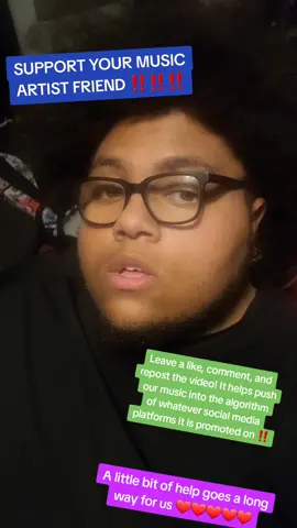 Even though I myself have done a pretty poorly job in promoting my own music; I still do say support your artist friends with helping them promote their music. I wanna see myself and my artist friends succeed in life with this dream we all share ❤ #socialmedia #music #musician #musictok #camdog 