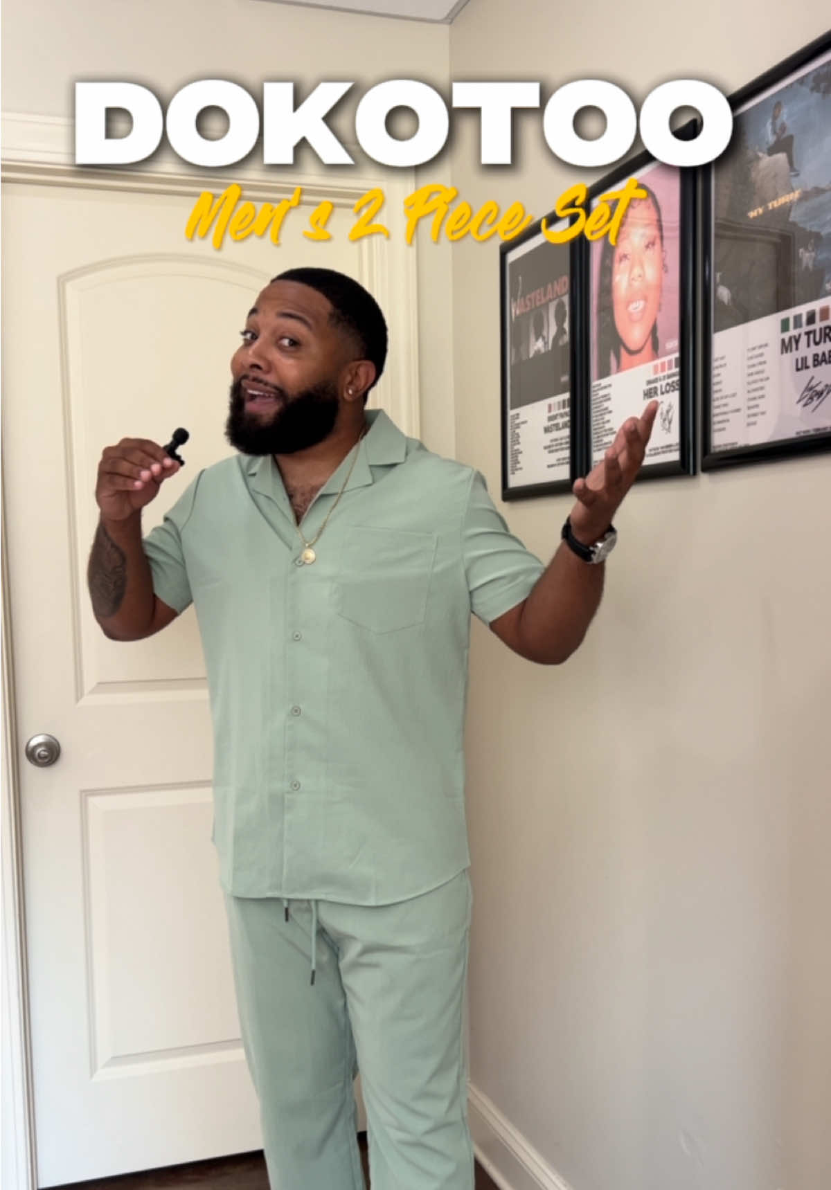 This set is comfortable, convenient, & fresh! Fellas do you rock sets? @DOKOTOO-US #tiktokshop 