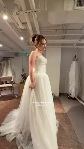 the sweetest sneak peek, @sammyynapolitano 🤍 book a FREE appt at the link in bio! #2026Bride #BridalInspo #WeddingGown