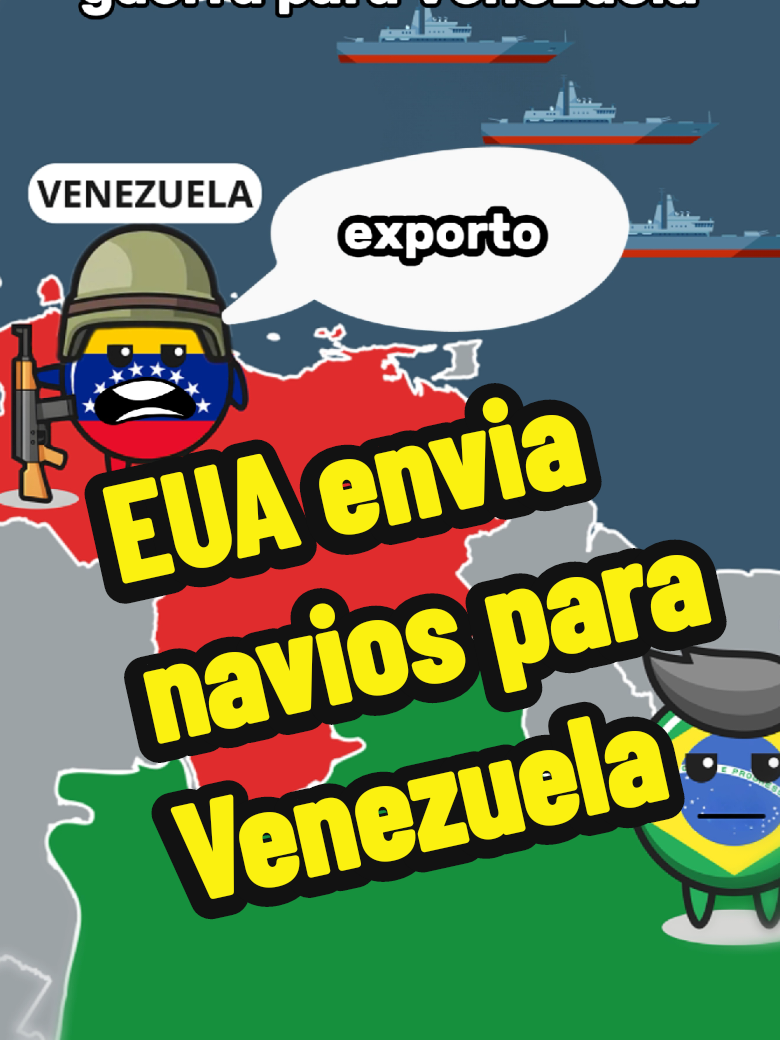 Estados Unidos envia navios de guerra para Venezuela #guerra #estadosunidos #venezuela #humor #geopolitica 