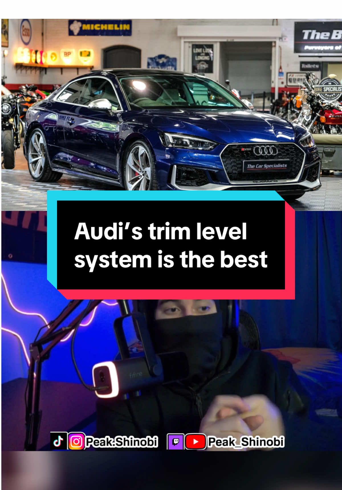 Audi’s Trim level system is the best! #tiktokautocampaign #cartok #carsoftiktok #audi #bmw 