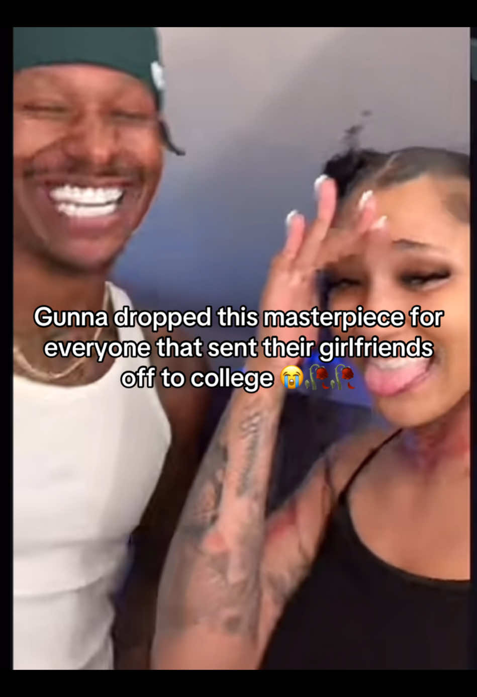 Feel bad for yall with gfs in college 😭💔 #fyp #gunna #dukedennis #college 