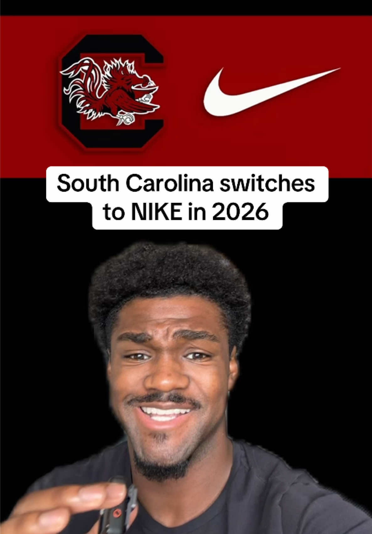 South Carolina switching to NIKE☑️ #CollegeFootball #football #joshsmoore #fyp #southcarolina 
