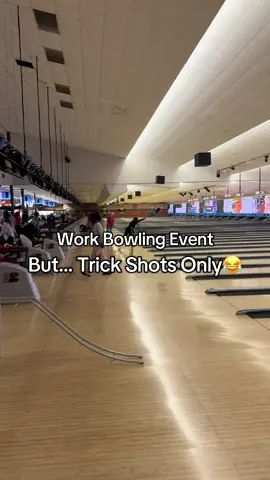 Luckily, we weren’t escorted out 😂 #fyp #bowling #trickshots #explorepage #teambonding 