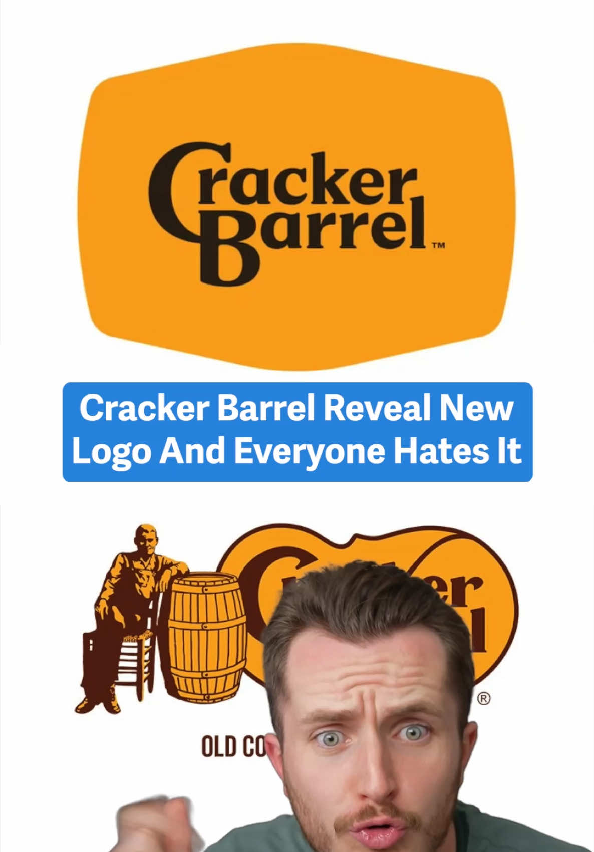 Does anyone actually like the change? #crackerbarrel #redesign #logo 