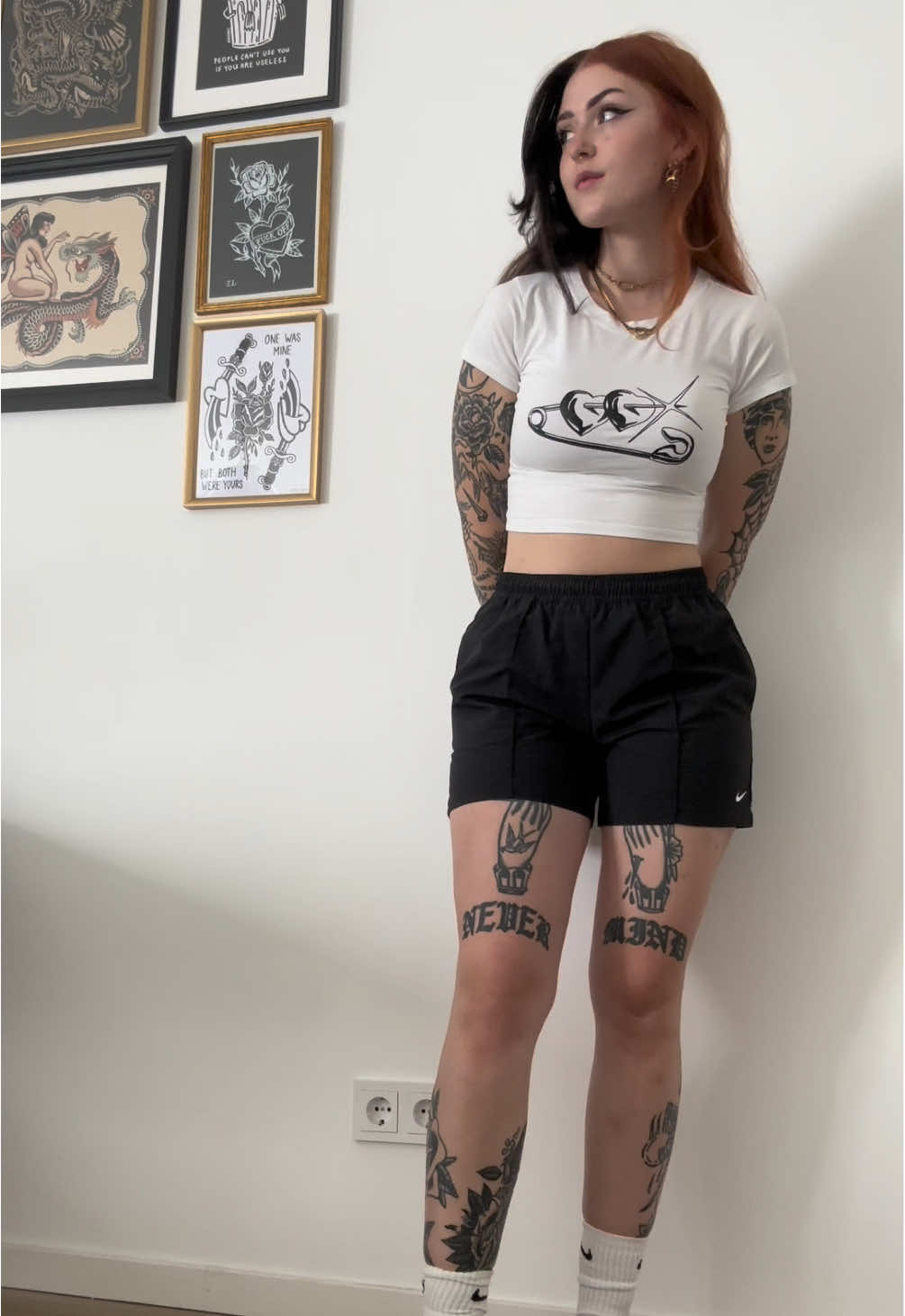 on my way to work kinda outfit today #fitcheck#tattoo#girlswithtattoos#traditionaltattoo#thestorysofar 